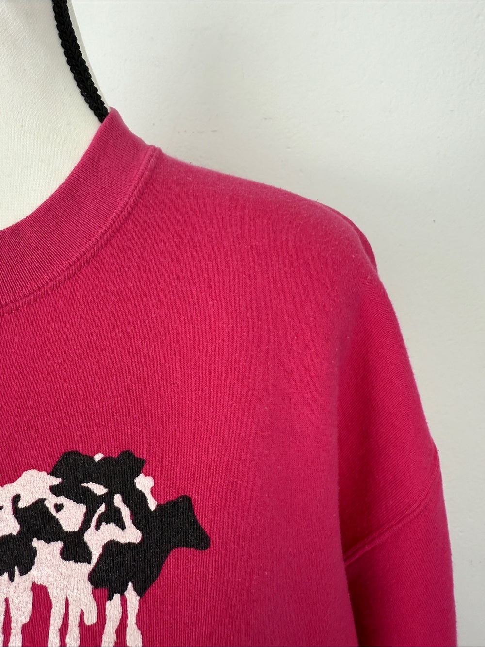 Vintage Ben & Jerry's Size XL Pink Cow Vermont's Finest Sweatshirt - Picture 2 of 9